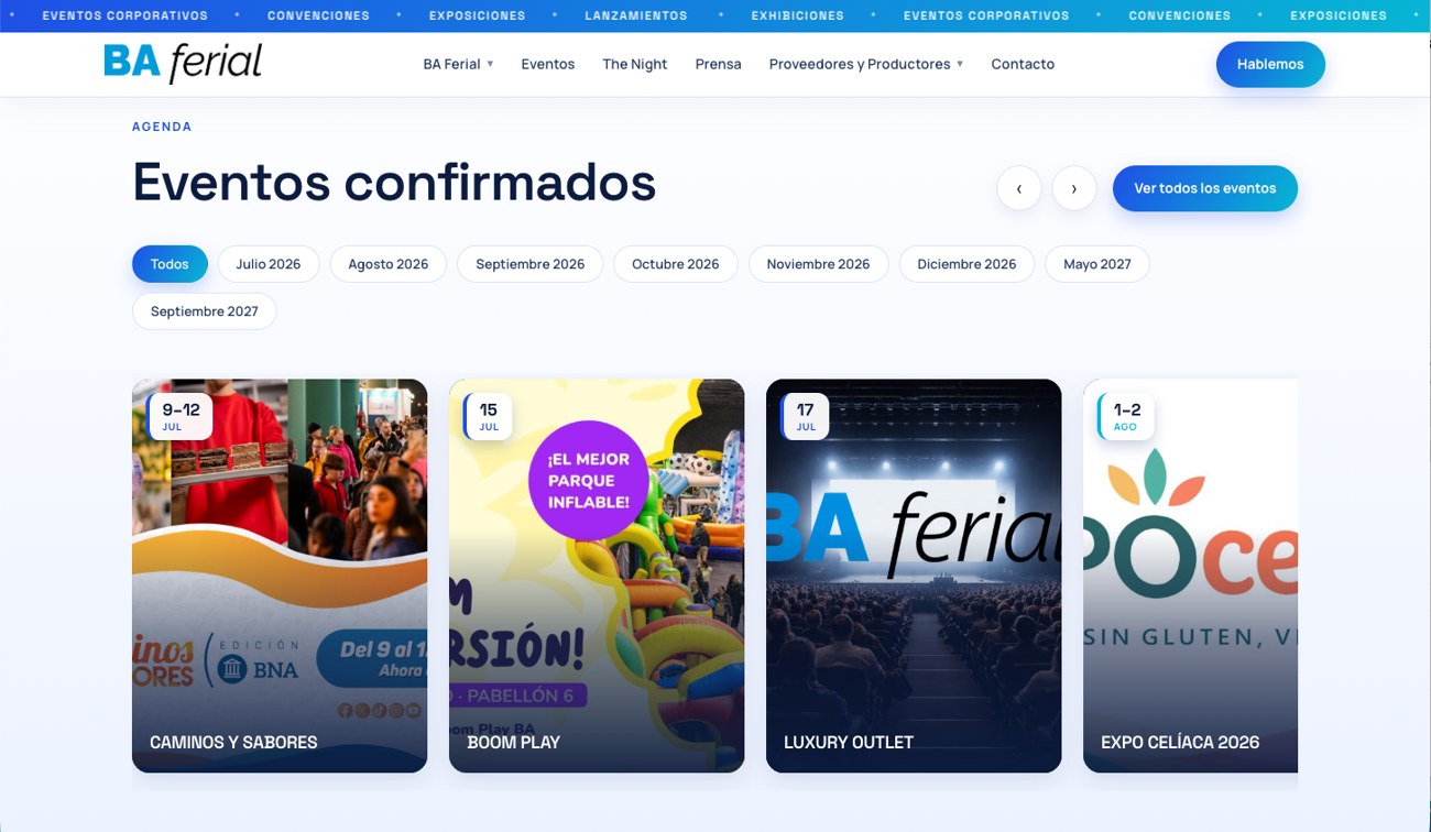 Agenda de eventos BA Ferial