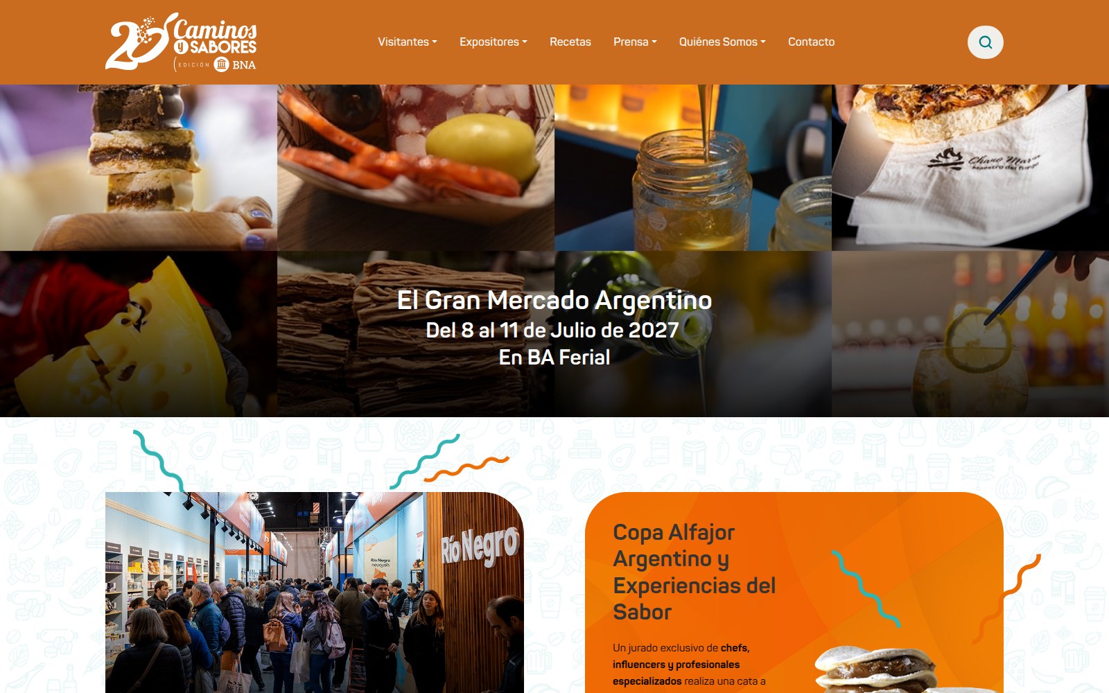 Caminos y Sabores website
