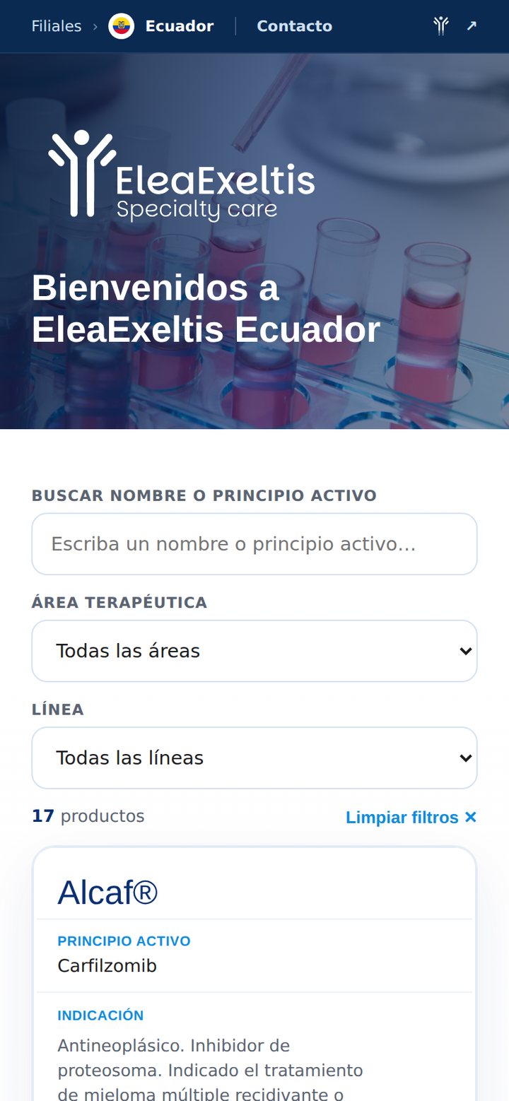 Portfolio de Ecuador en mobile