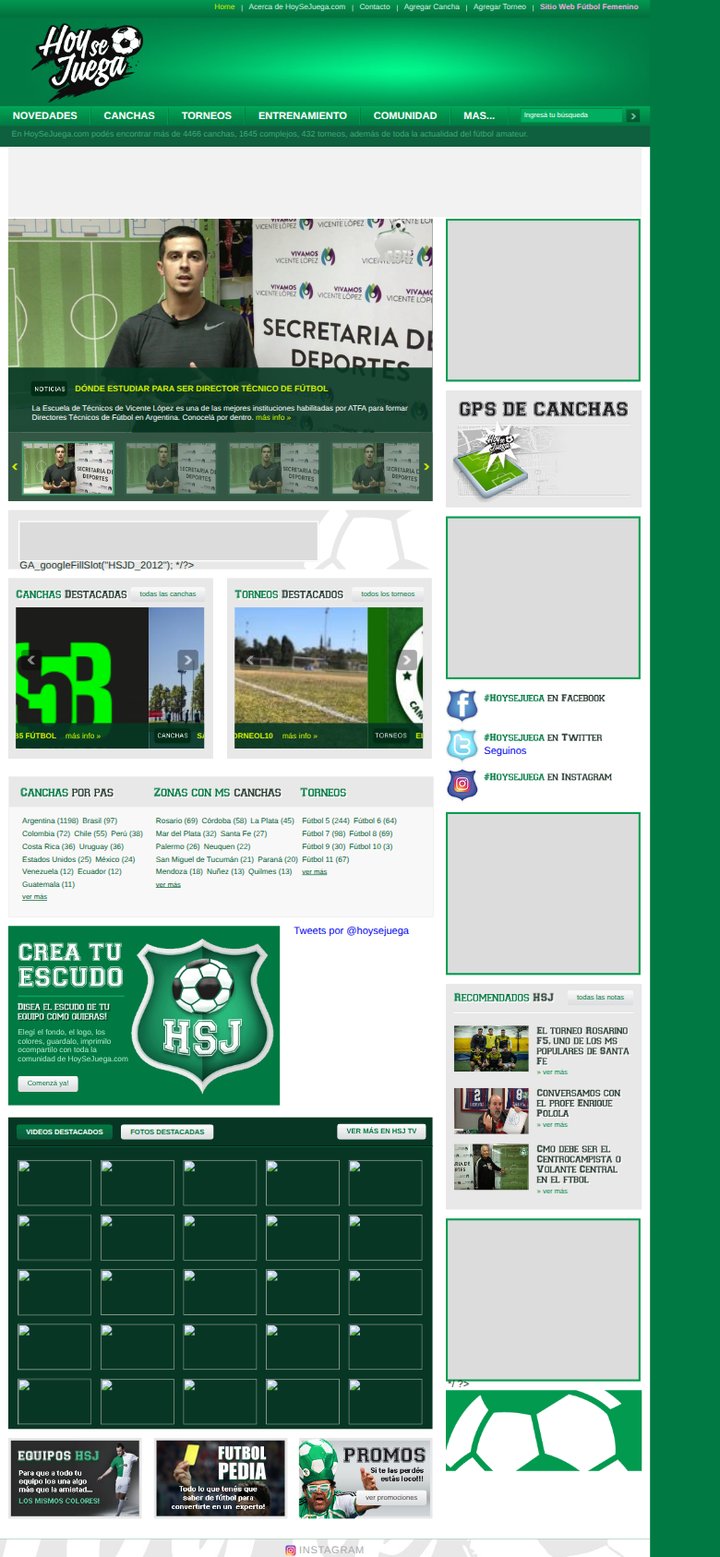 HoySeJuega.com on mobile