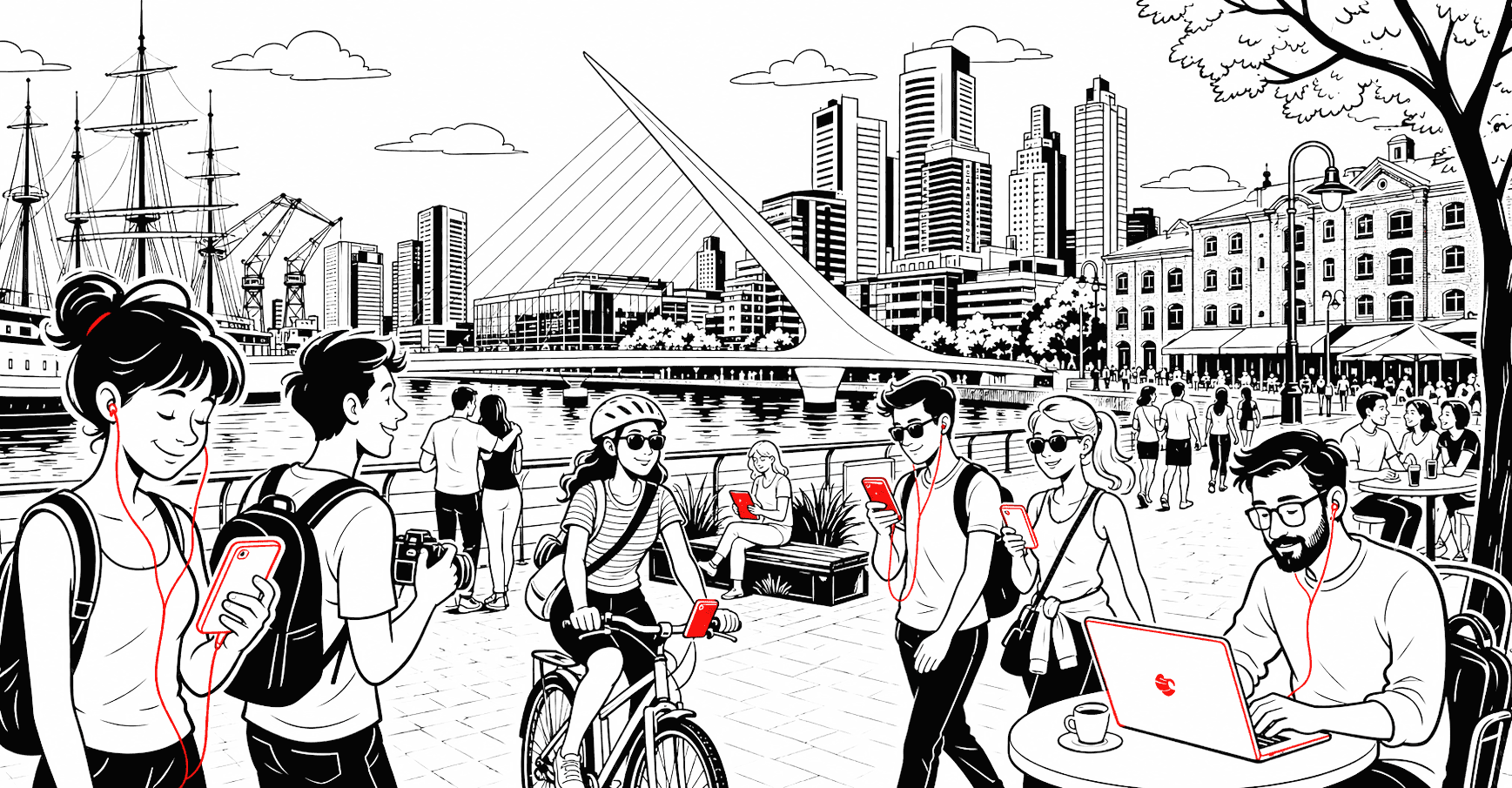 Ilustración P3Design — Puerto Madero, Buenos Aires