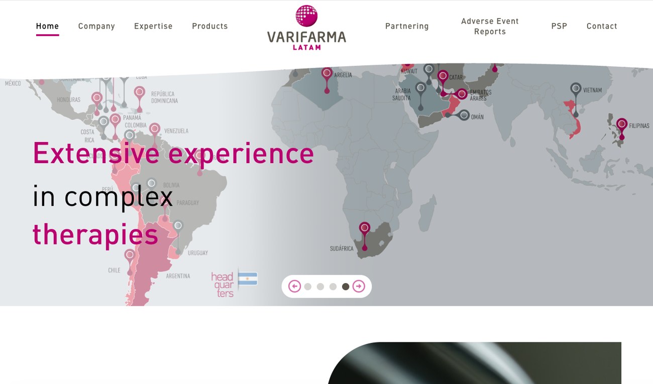 Sitio Varifarma HQ / LATAM