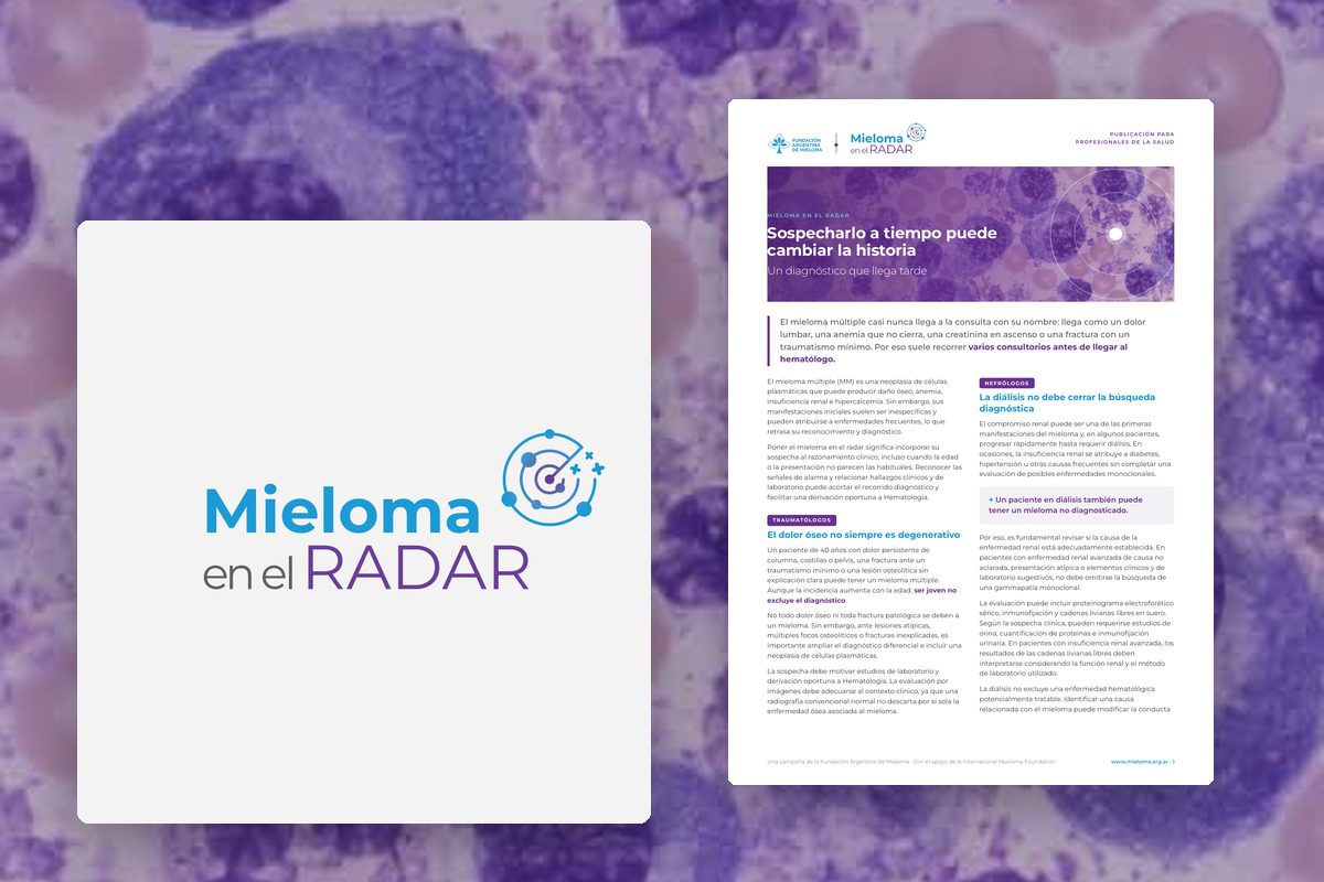 Mieloma en el Radar: una campaña para llegar antes al diagnóstico