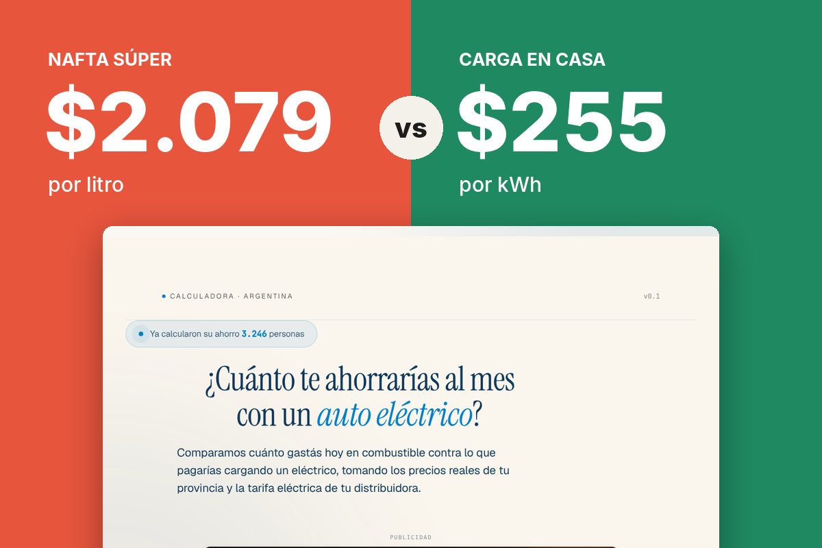 Nafta vs. Eléctrico: una calculadora honesta para pasarse al auto eléctrico